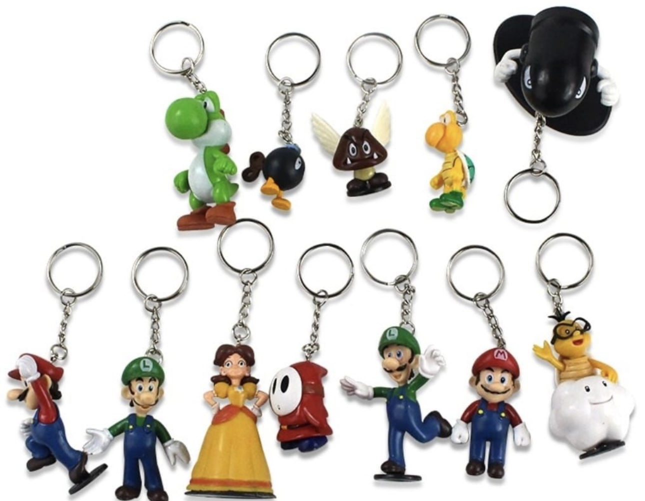 Set 12 Llaveros Mario Bros